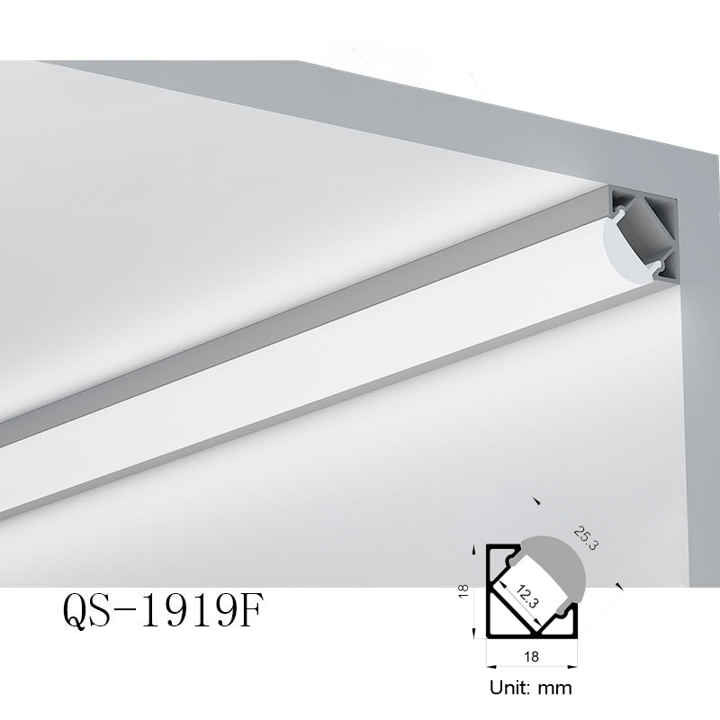 60° Lens Aluminum LED Corner Channel For 12mm LED Lighting Strip
